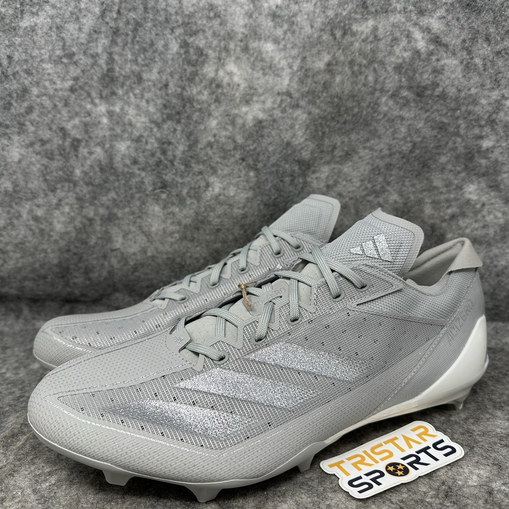 Adidas Adizero Electric Football Cleats Mens Size 14 Grey Silver Metallic IE4386